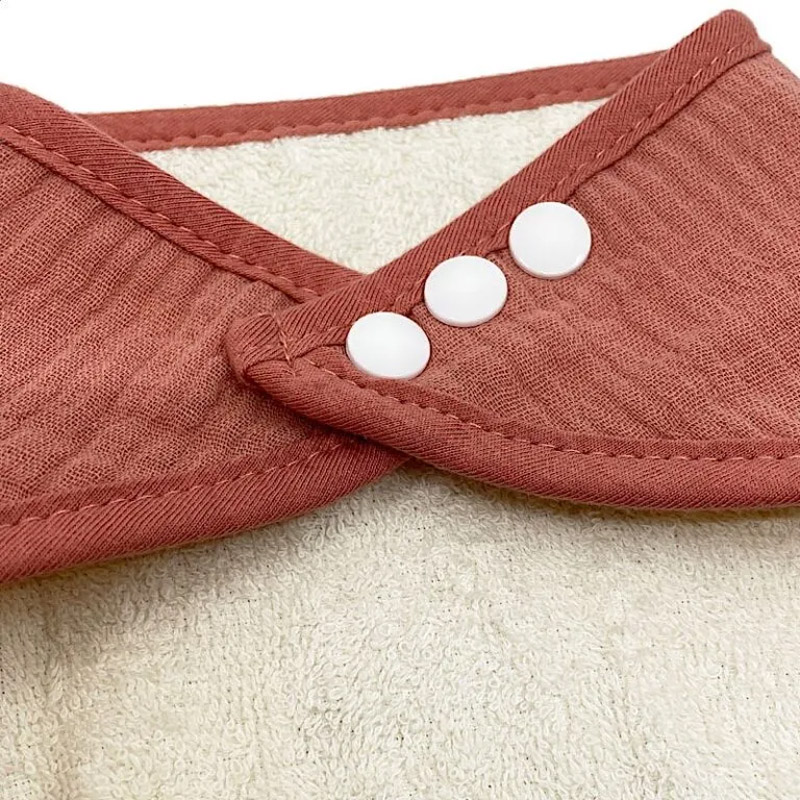 Set de 2 bavoirs bandana pour bébé en coton biologique (36x15cm) – Image 6