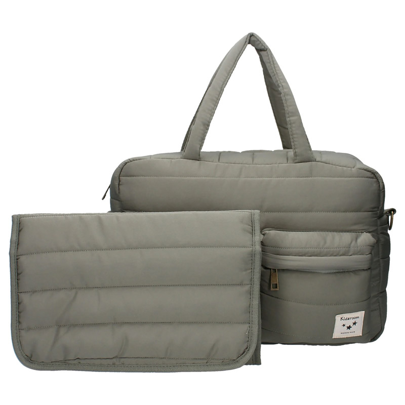 Sac à langer (avec matelas à langer) matelassé vert – Image 2