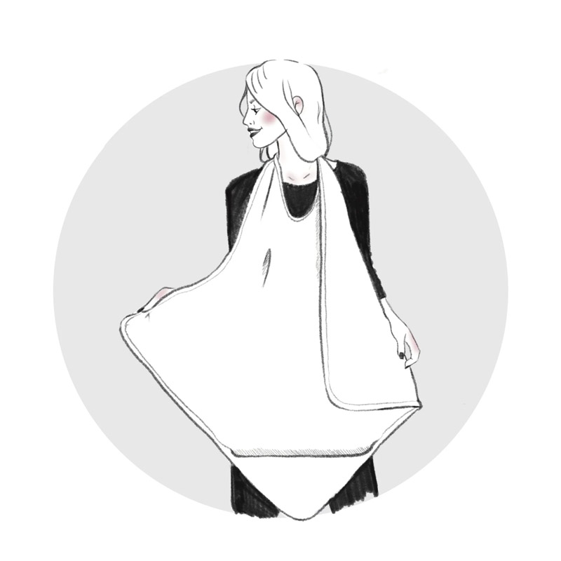 Cape de bain tablier en bambou et gaze de coton – Image 4