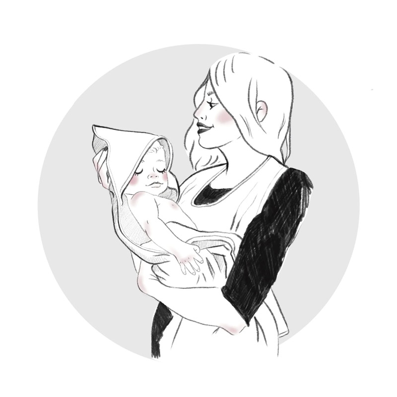 Cape de bain tablier en bambou et gaze de coton – Image 5