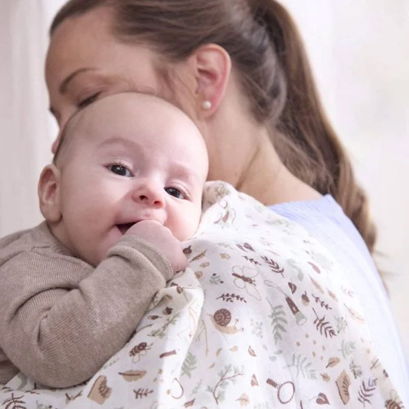 Lange d’emmaillotage en mousseline de coton bio – Image 2
