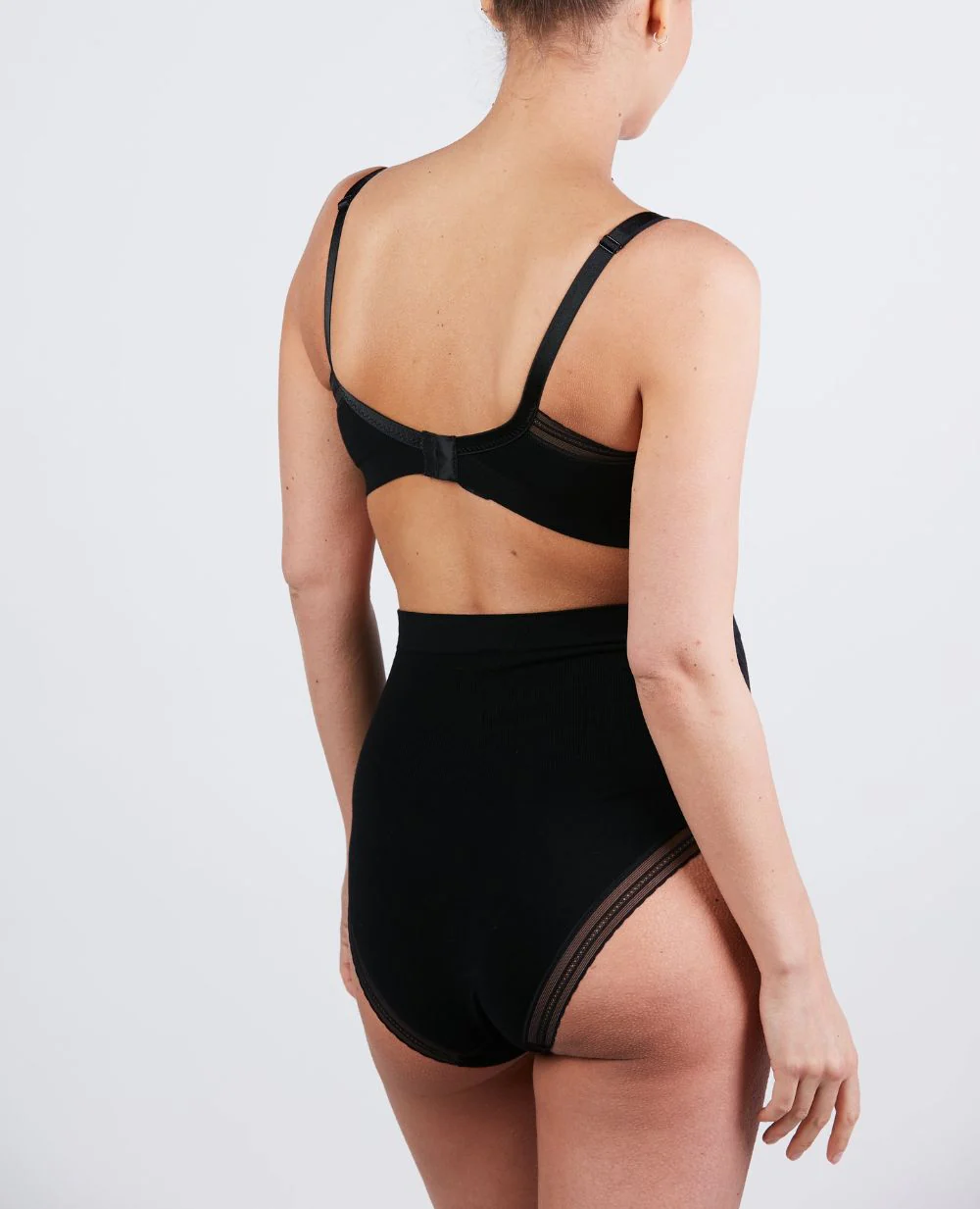 Maxi culotte de grossesse sans couture noire – Image 2