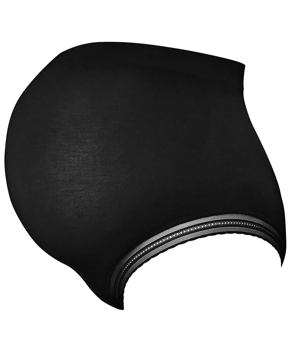 Maxi culotte de grossesse sans couture noire – Image 3