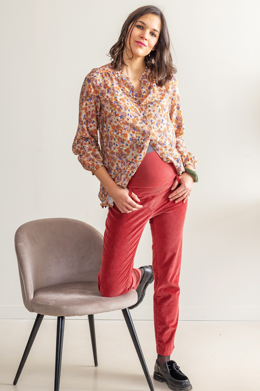 Pantalon Velours coupe droite érable – Image 2