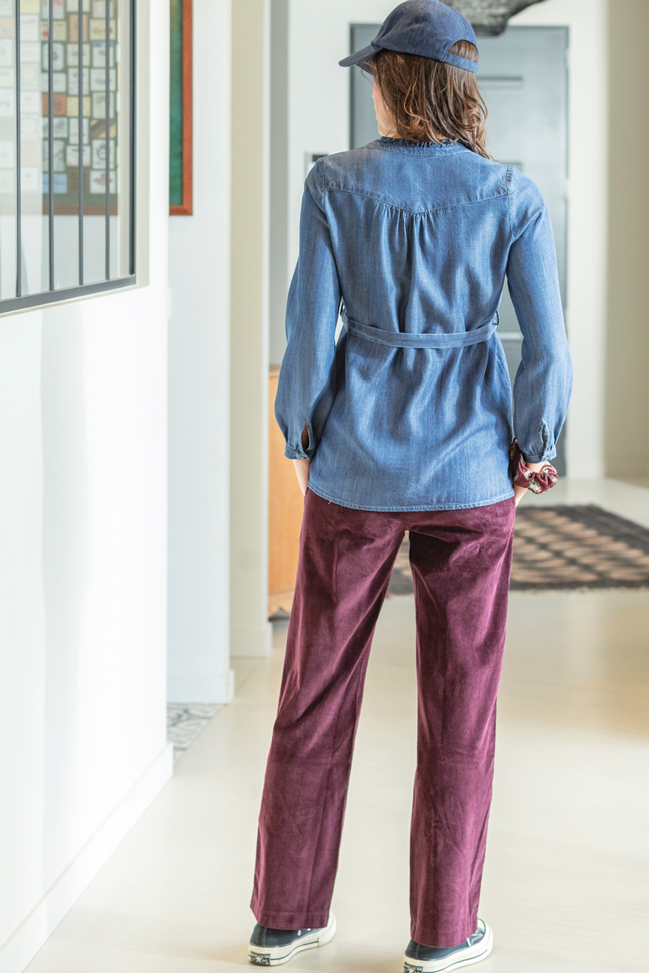 Pantalon Velours figue – Image 3