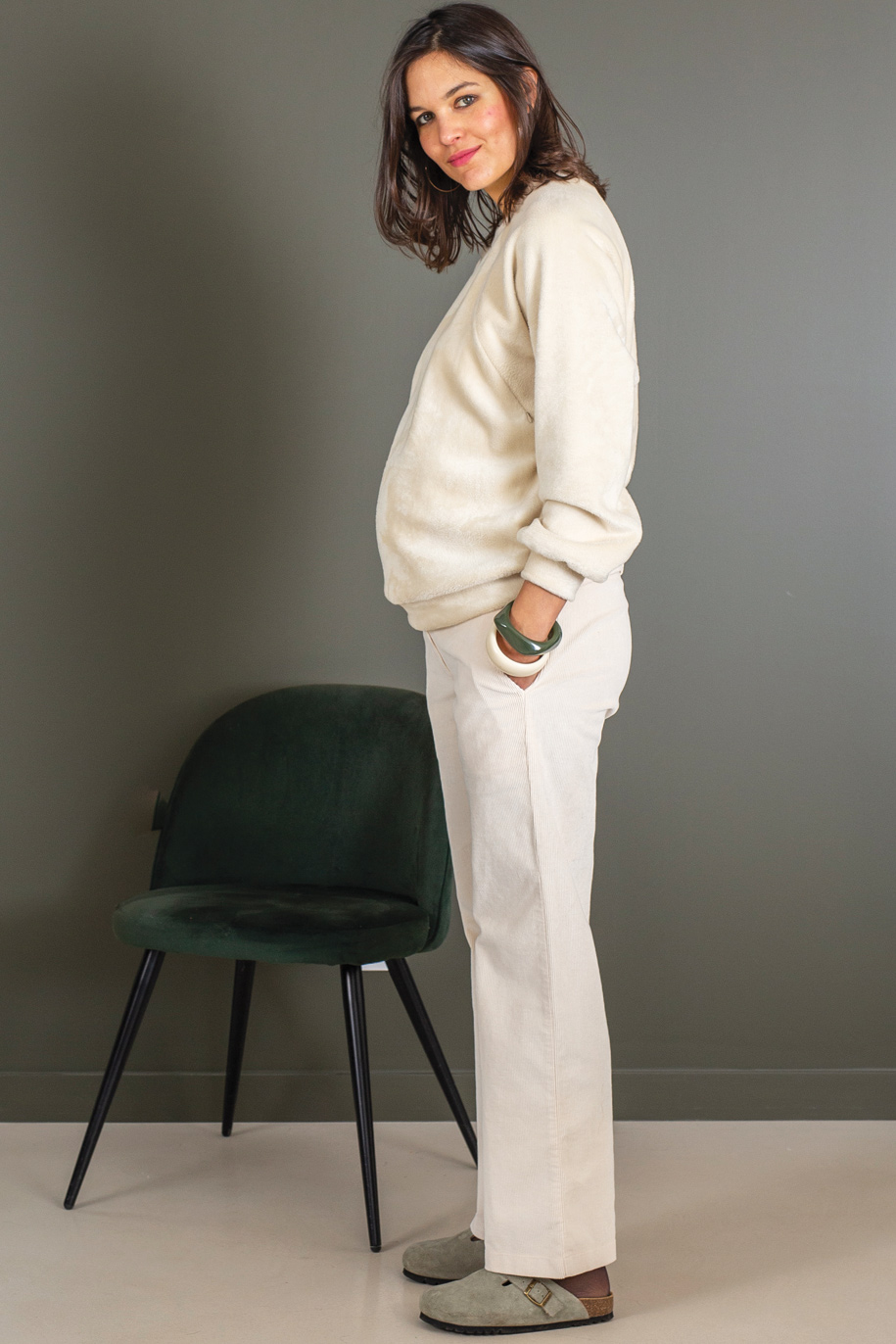 Pantalon Velours nougat