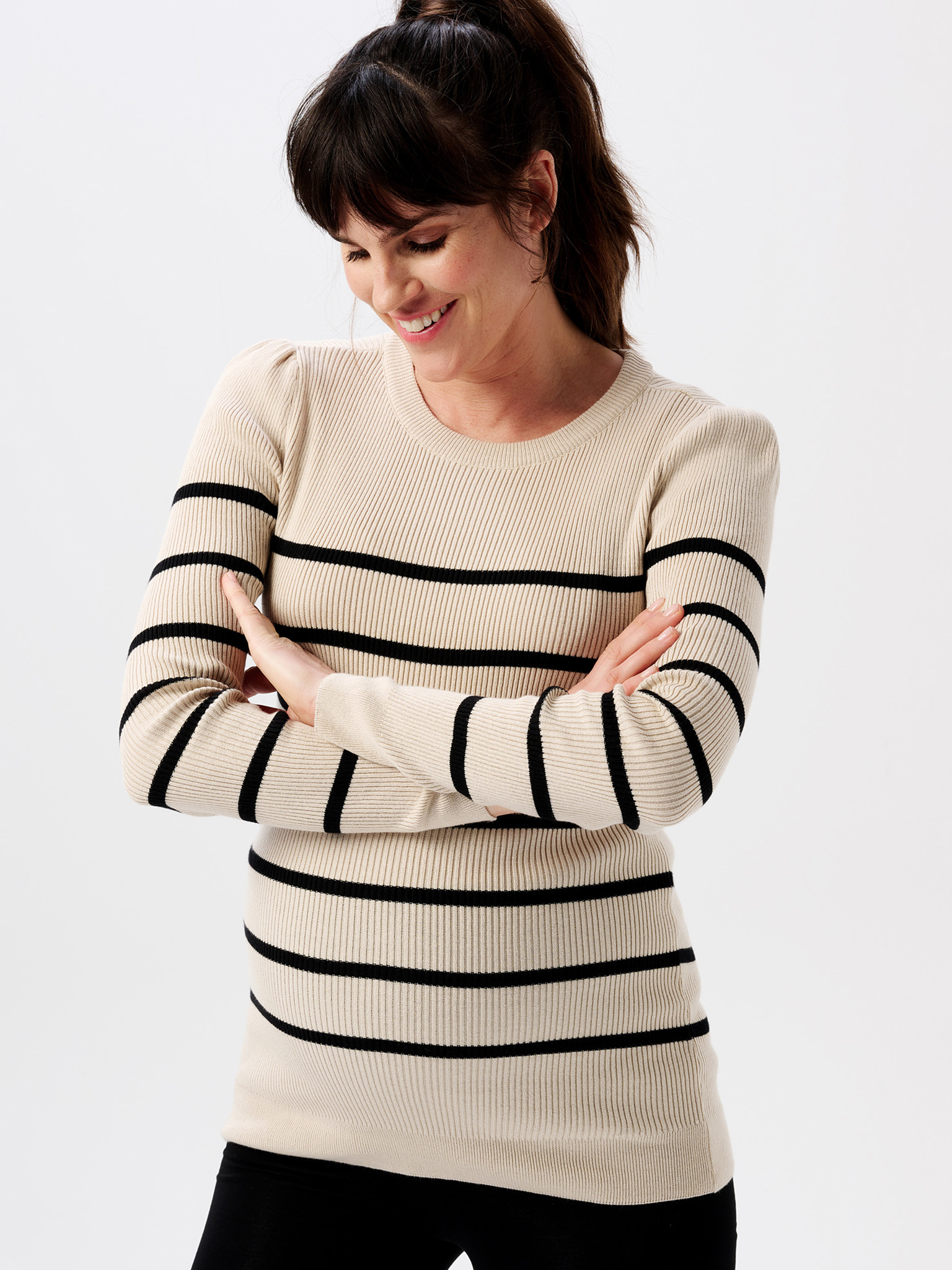 Pull Rayé Light Sand