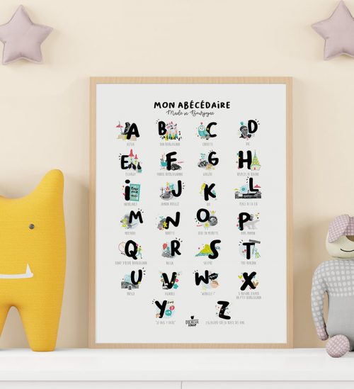 Affiche Mon Abécédaire 100% bourguignon
