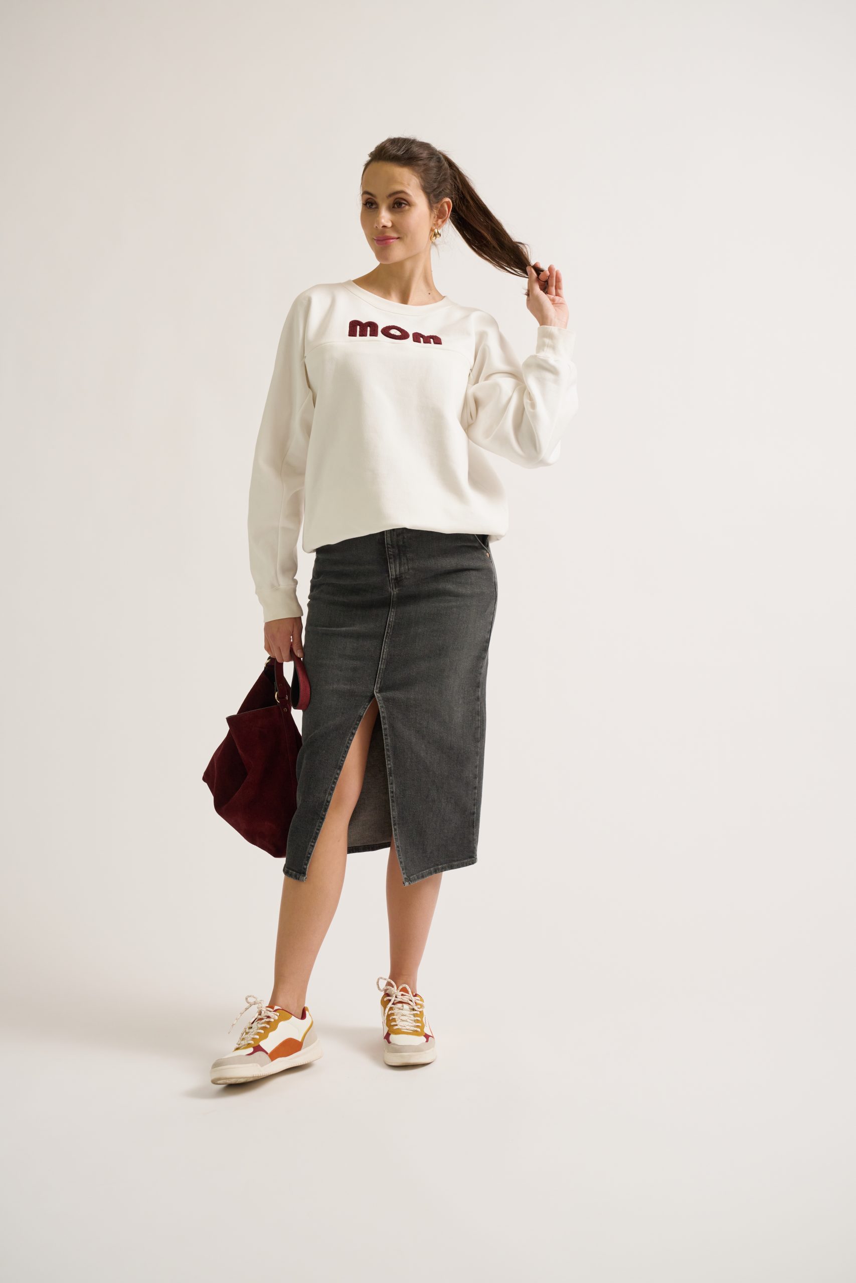 Sweat (prune/ivoire) – Image 2